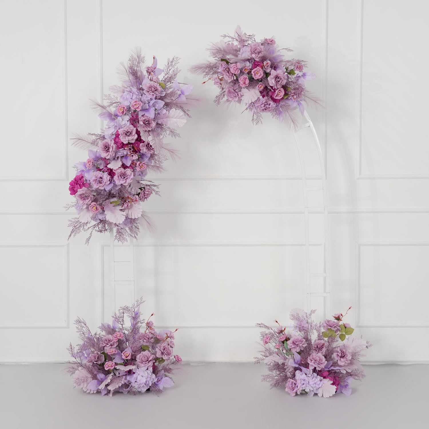 Uflower Purple Flower Arrangement Wedding Party Backdrop Floral Props